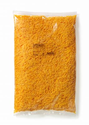 Coloured Cheddar grated cheese