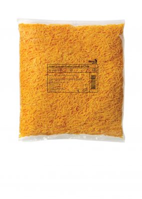 Coloured Cheddar grated cheese