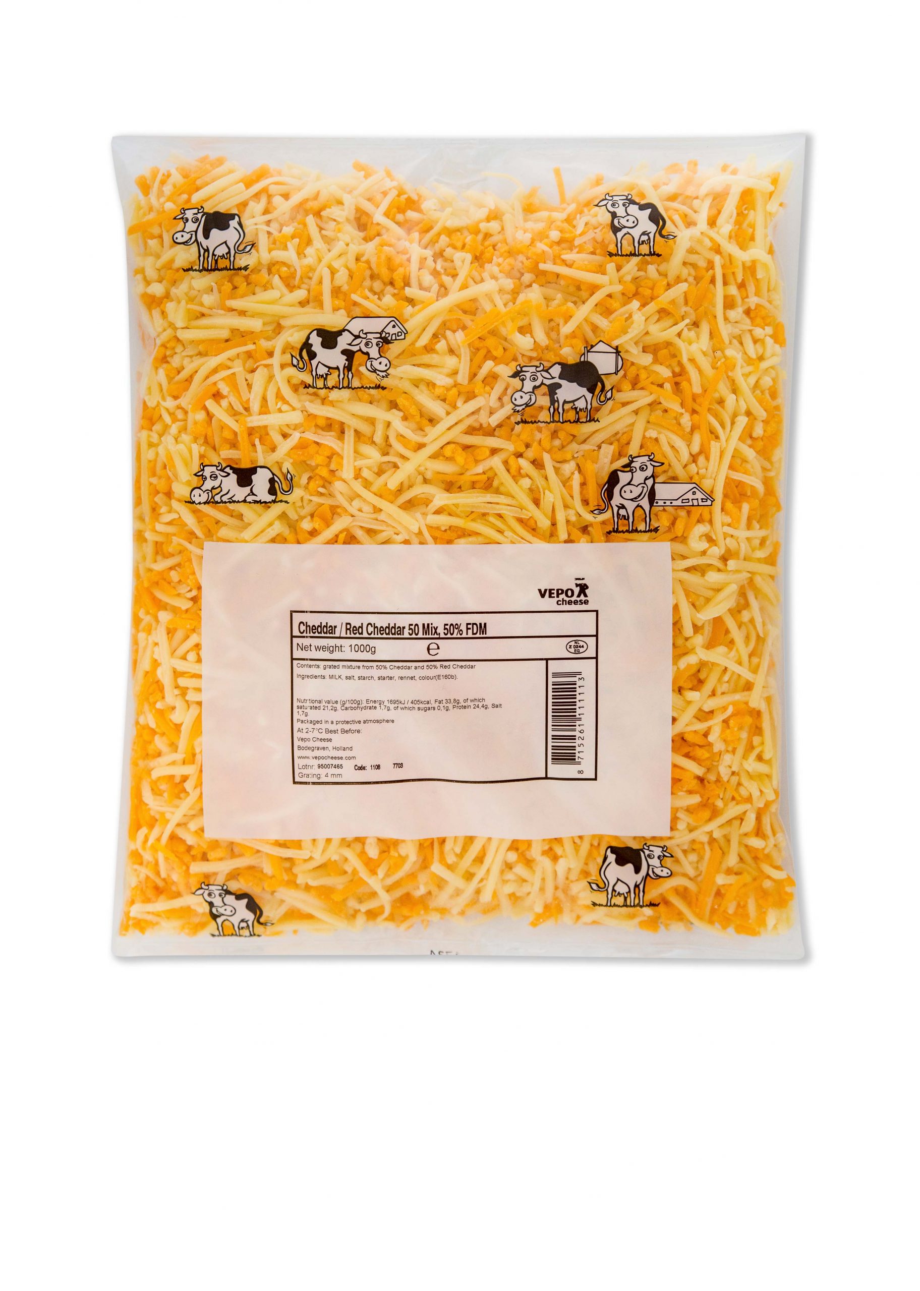 Cheddar cheese mix 50/50 Vepo Cheese