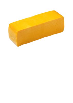Coloured Cheddar cheese blocks