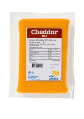 Coloured Cheddar cheese portions