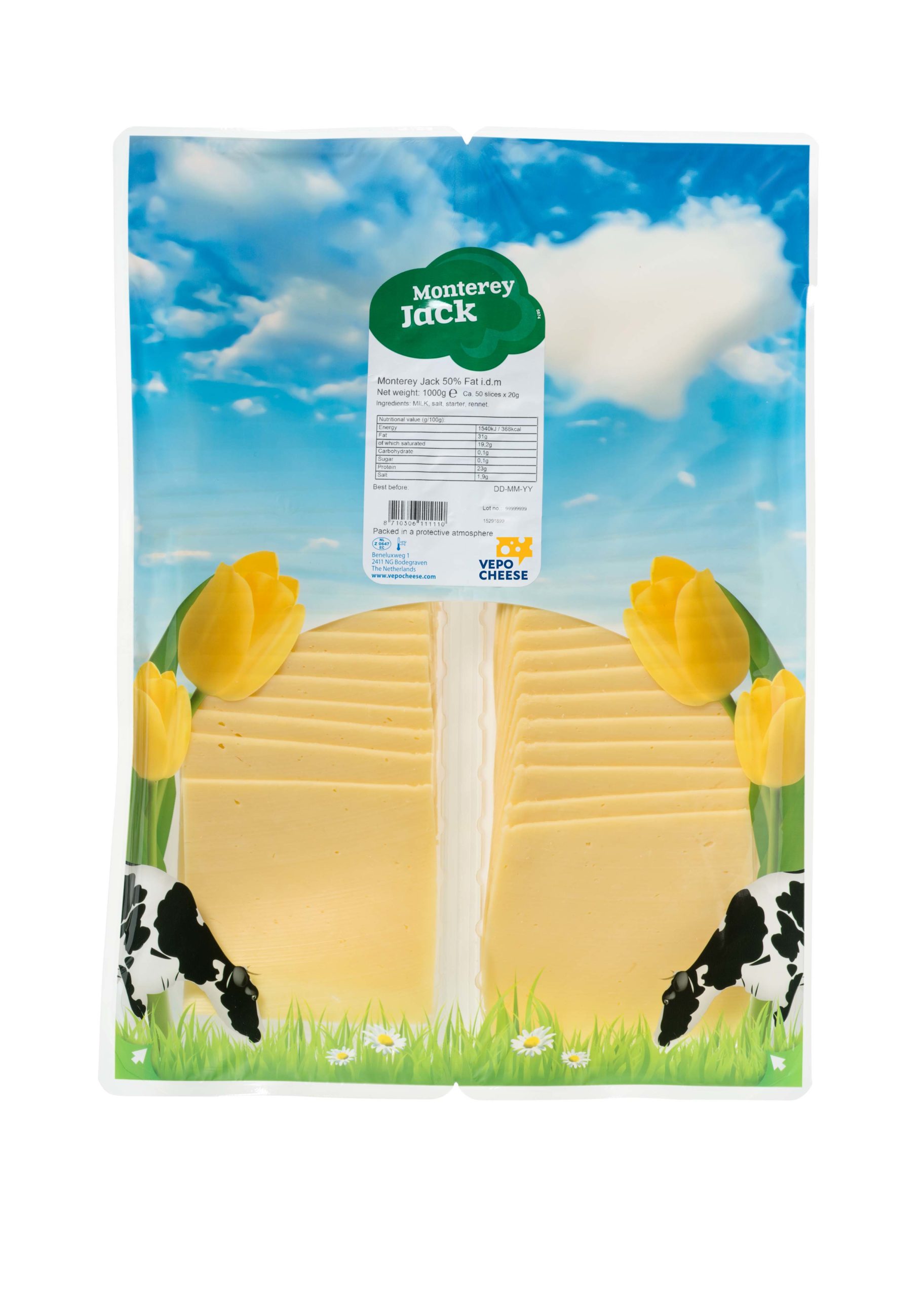 Monterey Jack tranches Vepo Cheese